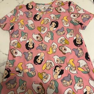 Disney Snow White scrub top size medium